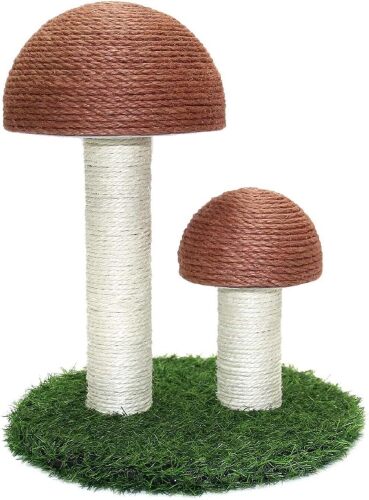 Mushroom Scratching Post with Sisal Covered, Cat Claw Scratcher Pole for Kitten, Cat Furniture Scratch Post - Lot 9094