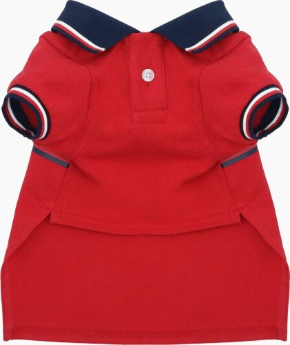 Tommy Hilfiger Core Dog Polo, Primary Red/Navy, X-Large - Lot 9071