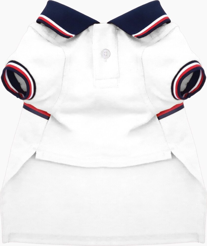 Tommy Hilfiger Core Dog Polo, TH Optic White/Desert Sky, X-Large - Image 1 - Lot 9076