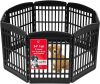IRIS USA 34" 8-Panel Dog Playpen, 63 x 63 x 35, Puppy Fence, Puppy Playpen, Dog Play Pen Indoors, Pet Fence, Puppies/Small Dogs, Black - Thumbnail 1