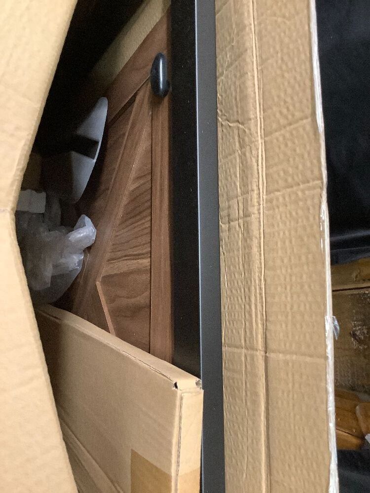 Barn Door Dog Gate, Anti-Kick Pet Gate with Walk Through Door, Modern Farmhouse Puppy Gate, Pressure Mounted Safety Dog Gate for Doorways Stairs House Kitchen - Image 2 - Lot 9051