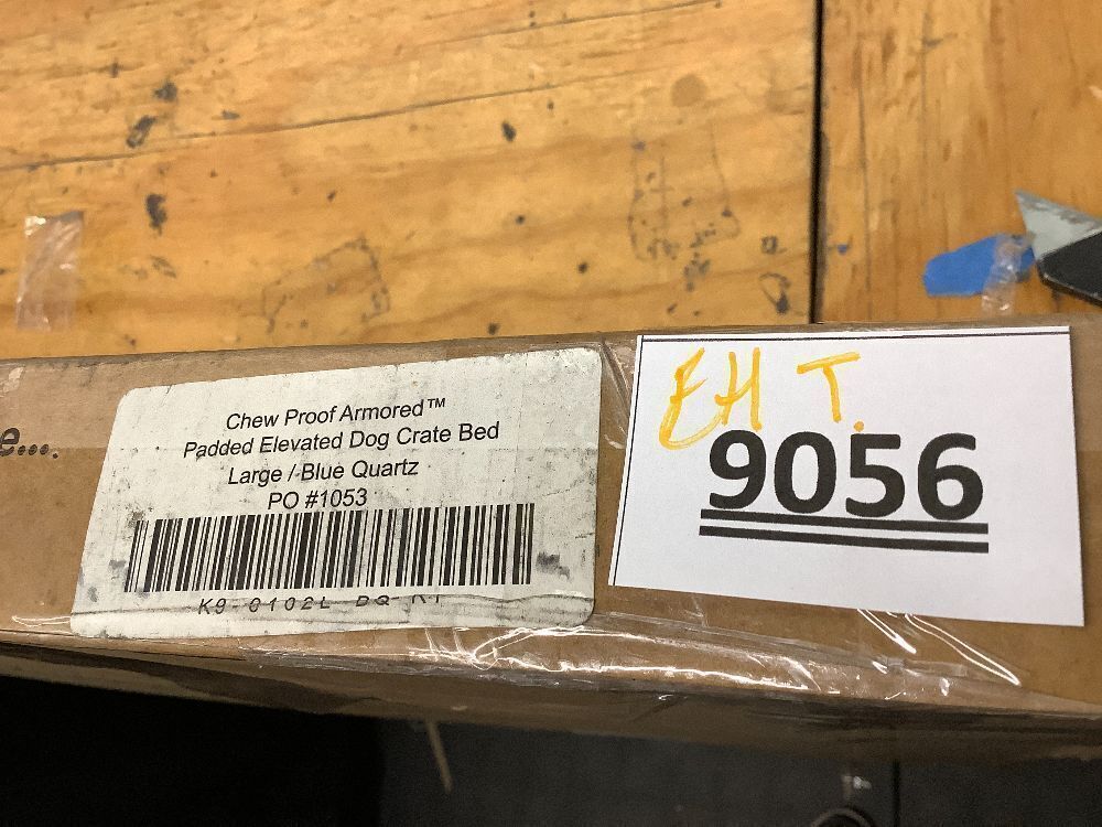 K9 Ballistics Chew Proof Armored Padded Dog Crate Bed, Virtually Indestructible, Legs Included (Blue Quartz, Large - Image 4 - Lot 9056