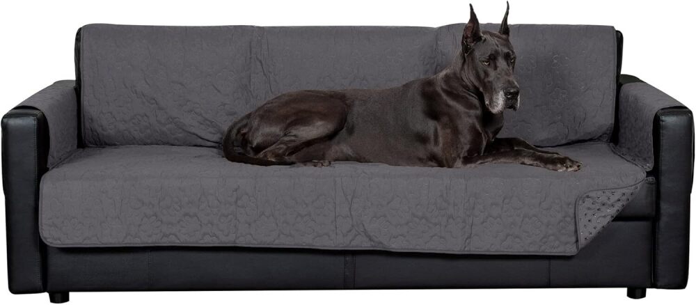 Furhaven Waterproof & Non-Slip XL Sofa/Couch Cover Protector for Dogs, Cats, & Children - Quilted Paw Print Living Room Furniture Cover - Image 1 - Lot 9036