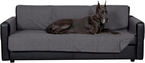 Furhaven Waterproof & Non-Slip XL Sofa/Couch Cover Protector for Dogs, Cats, & Children - Quilted Paw Print Living Room Furniture Cover - Lot 9036