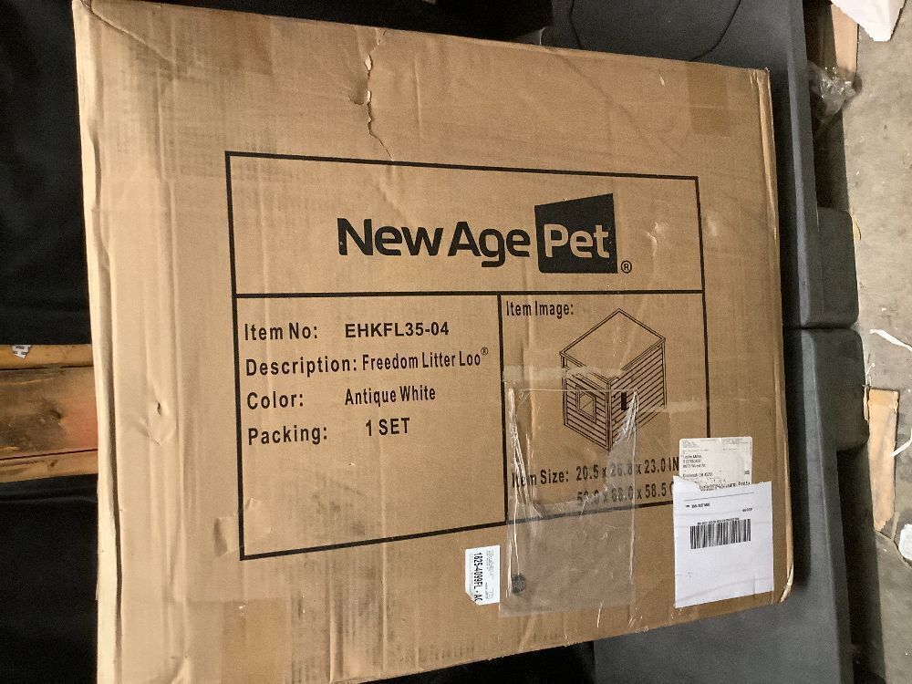 New Age Pet ECOFLEX Freedom Litter Loo, Moisture-Resistant Cat Litter Box Enclosure with Easy Clean Pull Out Drawer, Non-Toxic Wood Plastic Composite - Image 3 - Lot 9024