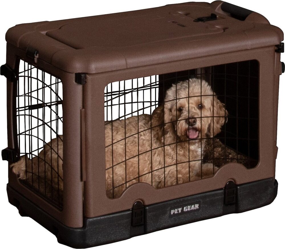 Pet Gear The Other Door 4-Door Collapsible Wire Dog Crate & Pad, Chocolate - Image 1 - Lot 9029