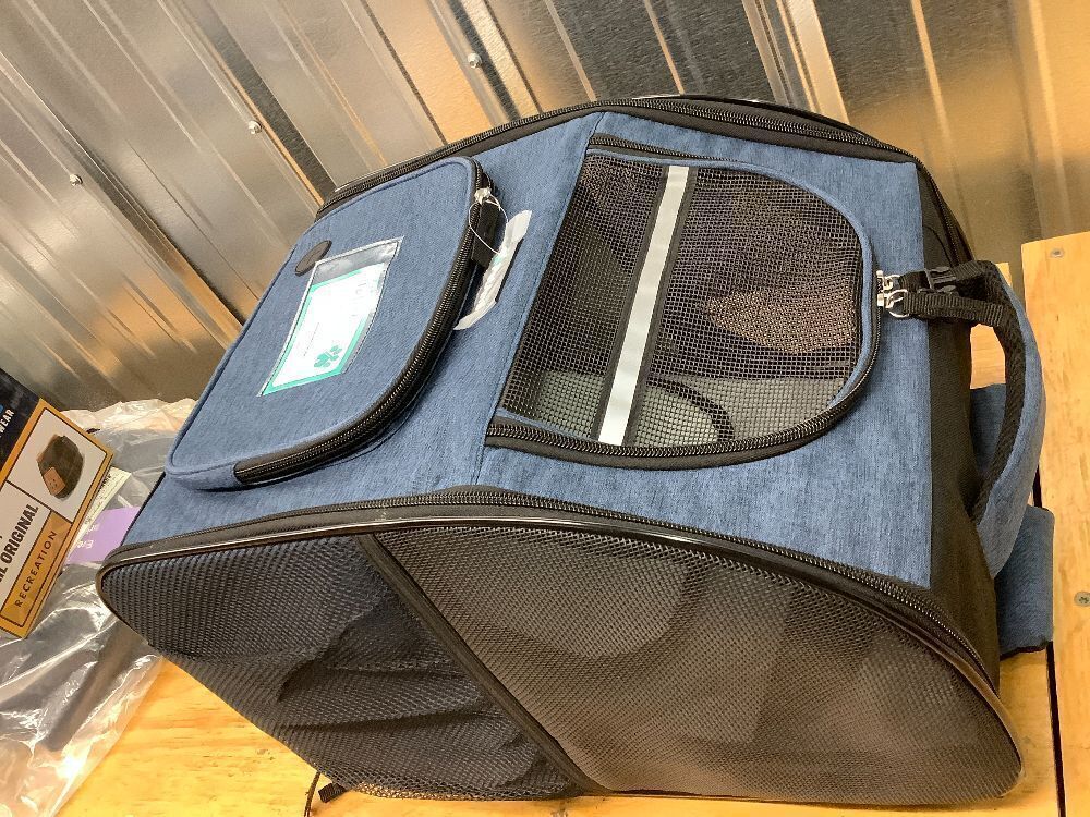 PetAmi Dog Cat Backpack Carrier, Expandable Pet Carrier Backpack for Travel Hiking, Small Medium Dog Puppy Large Cat Carrying Backpack, Airline Approved Ventilated Soft Back Support, 18 lbs, Navy - Image 2 - Lot 9083
