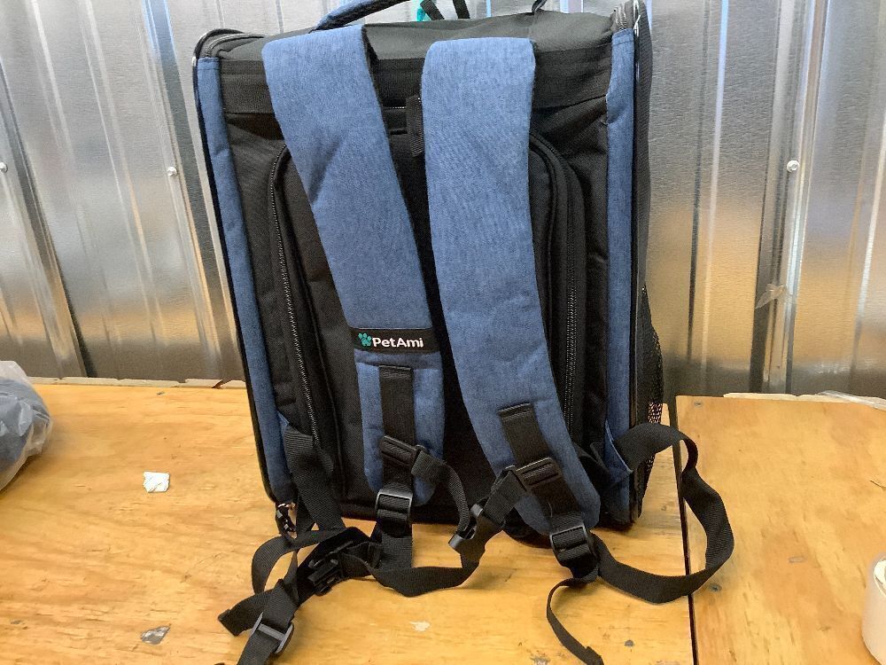 PetAmi Dog Cat Backpack Carrier, Expandable Pet Carrier Backpack for Travel Hiking, Small Medium Dog Puppy Large Cat Carrying Backpack, Airline Approved Ventilated Soft Back Support, 18 lbs, Navy - Image 3 - Lot 9083