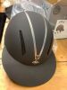 IRH F1 Wide Brim Riding Helmet w/ Leather Finish - Thumbnail 2