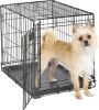 MidWest Homes for Pets 24-Inch iCrate Folding Dog Crate with Divider Panel, Leak-Proof Tray & Secure Latches – Metal Wire Kennel for Small Breeds – Portable, Durable & Easy to Assemble - Thumbnail 1