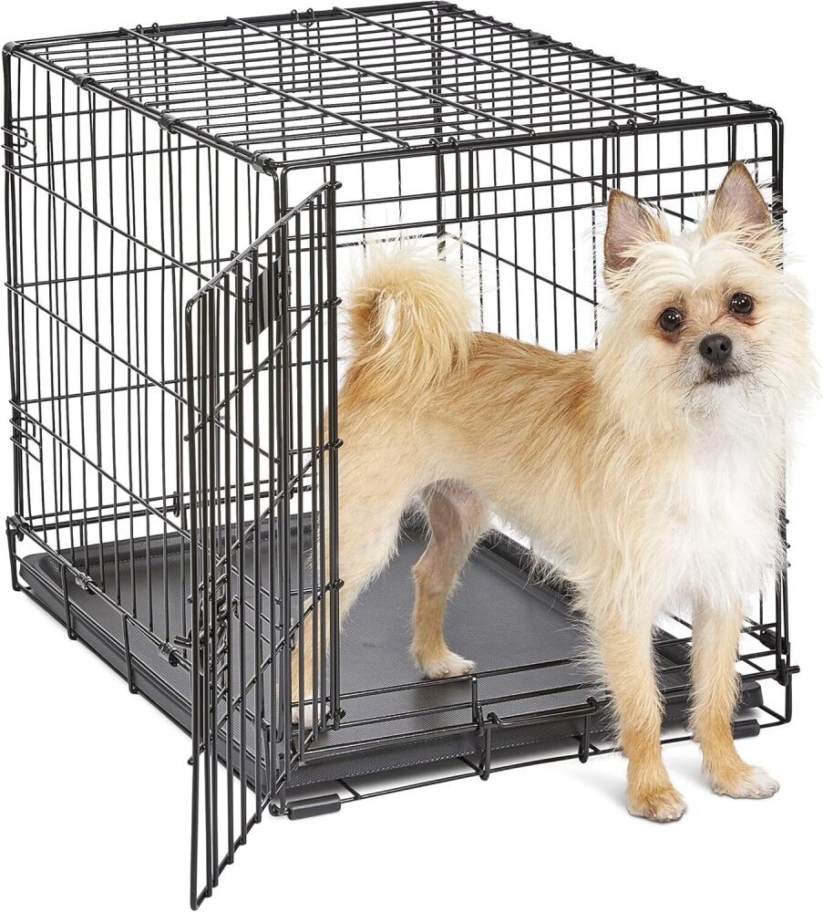 MidWest Homes for Pets 24-Inch iCrate Folding Dog Crate with Divider Panel, Leak-Proof Tray & Secure Latches – Metal Wire Kennel for Small Breeds – Portable, Durable & Easy to Assemble - Image 1 - Lot 9063