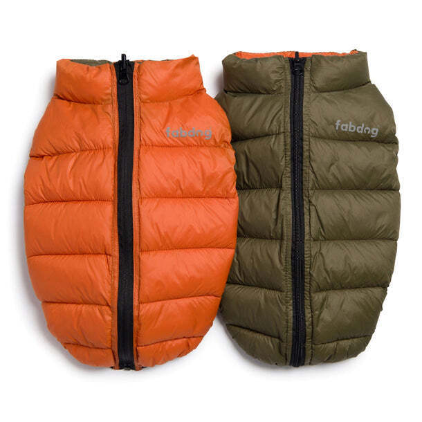 Olive & Orange Pack N' Go Reversible Puffer - Image 1 - Lot 9089