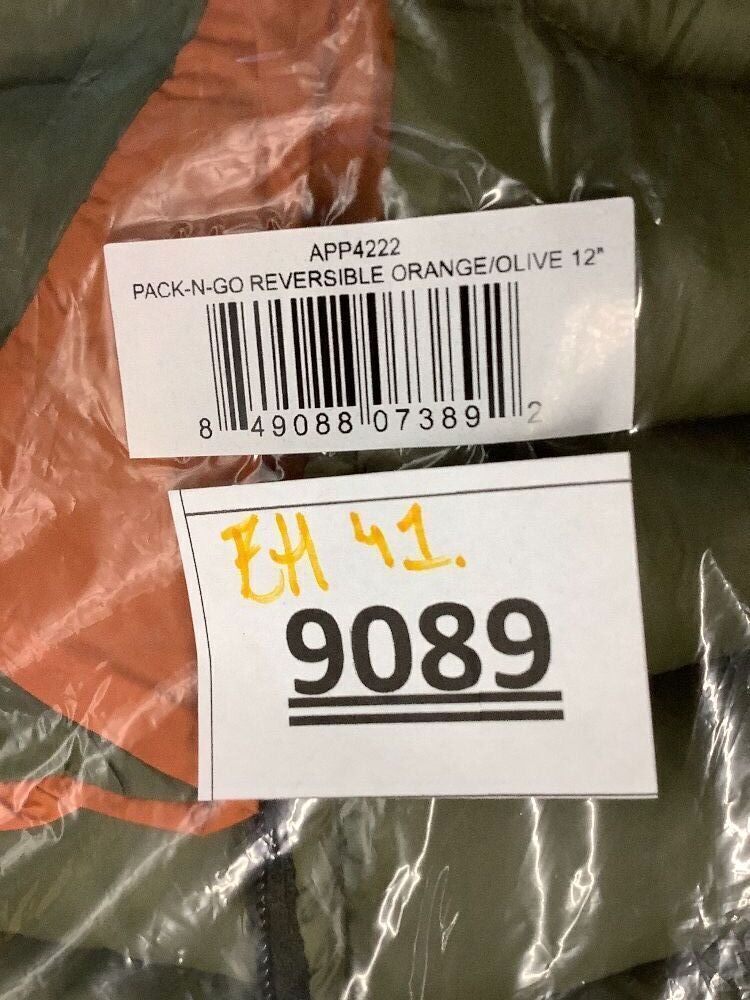 Olive & Orange Pack N' Go Reversible Puffer - Image 3 - Lot 9089