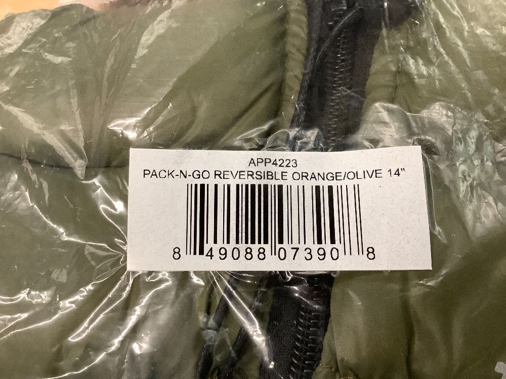 Olive & Orange Pack N' Go Reversible Puffer - Image 2 - Lot 9405