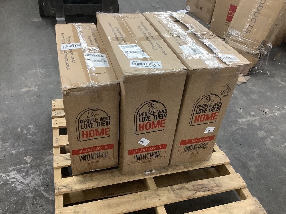 PHI VILLA 55 in. Linen Modern Loveseat Sofa in Gray with Sturdy Wooden Frame - Image 2 - Lot 9JF