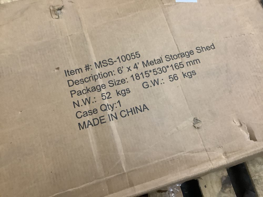 6x4 FT Outdoor Metal Storage Shed - Image 7 - Lot 32