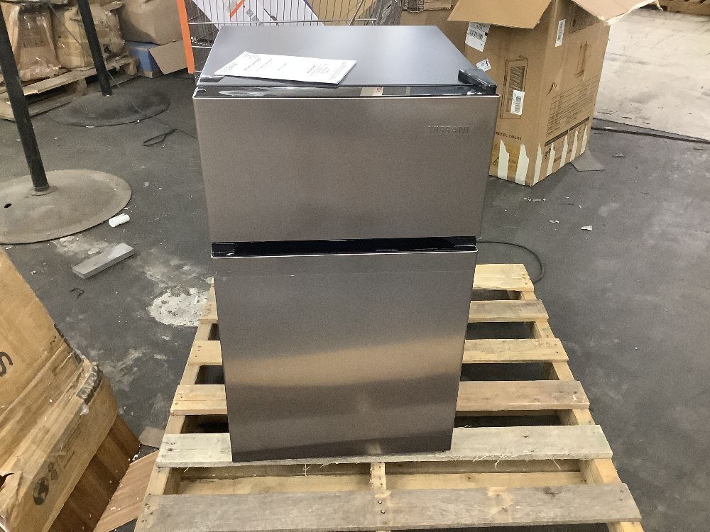 Vissani 3.1 cu. ft. 2-Door Mini Refrigerator in Stainless Steel with Freezer - Image 2 - Lot 67JF