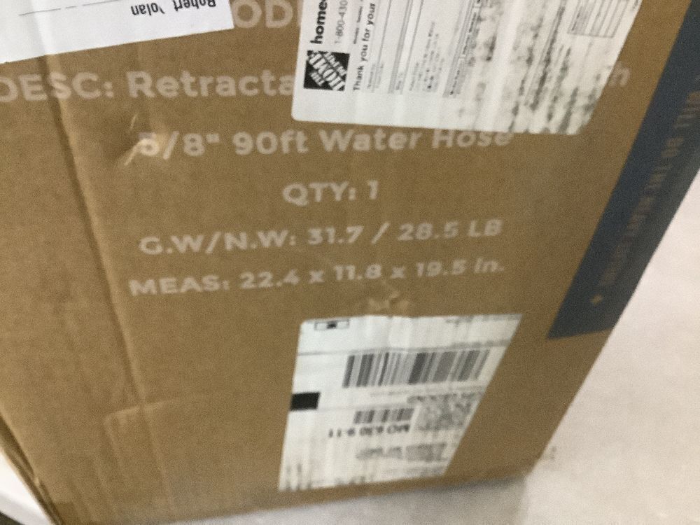 Giraffe Tools Garden Retractable Hose Reel-5/8 in.-90 ft., Wall Mounted, Light Grey - Image 5 - Lot 88JF