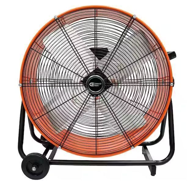 Commercial Electric 24 in. 2-Speed Heavy Duty Tilt Drum Fan - Image 1 - Lot 98JF