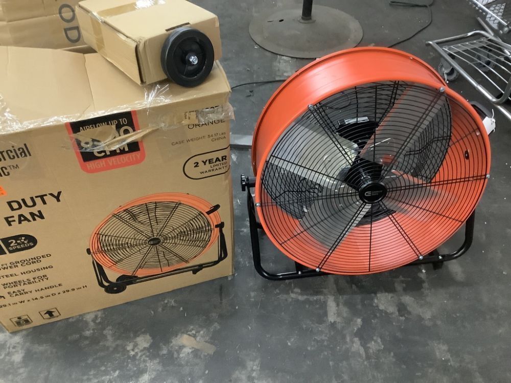Commercial Electric 24 in. 2-Speed Heavy Duty Tilt Drum Fan - Image 2 - Lot 98JF