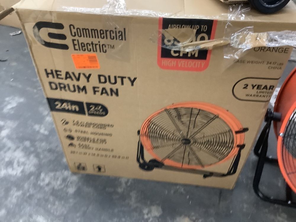 Commercial Electric 24 in. 2-Speed Heavy Duty Tilt Drum Fan - Image 6 - Lot 98JF