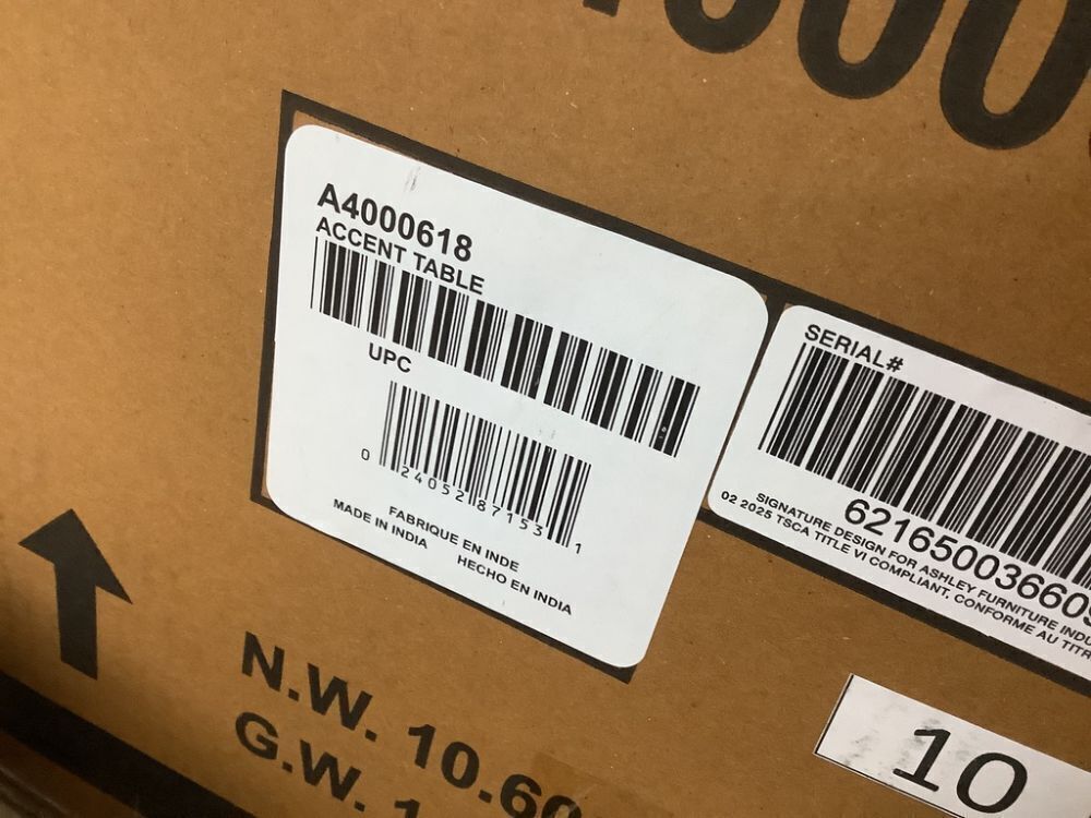 Signature DESIGN BY ASHLEY Wimshaw 12 in. Brown Rectangle Wood End Table - Image 5 - Lot 100JF