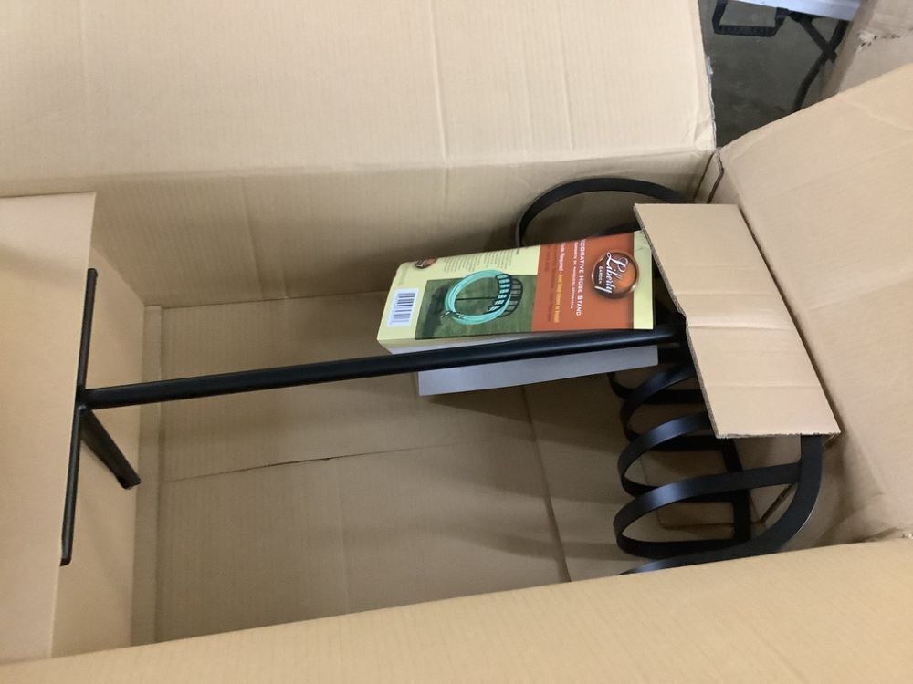 LIBERTY GARDEN 125 ft. Black Steel Decorative Hose Stand Garden Hose Reel - Image 2 - Lot 157JF