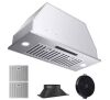 VIKIO 28 in. 900 CFM Convertible Ducted to Ductless Insert Range Hood in Stainless Steel with LED, Gesture and Touch Control - Thumbnail 1