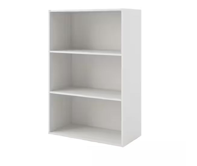 Furniture of America Quincy 35.27 in. Tall Stackable White Engineered Wood 3-Shelf Modern Modular Bookcase - Image 1 - Lot 164JF