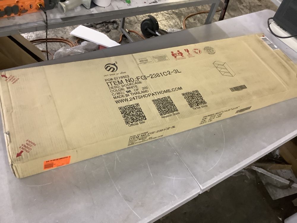 Furniture of America Quincy 35.27 in. Tall Stackable White Engineered Wood 3-Shelf Modern Modular Bookcase - Image 2 - Lot 164JF