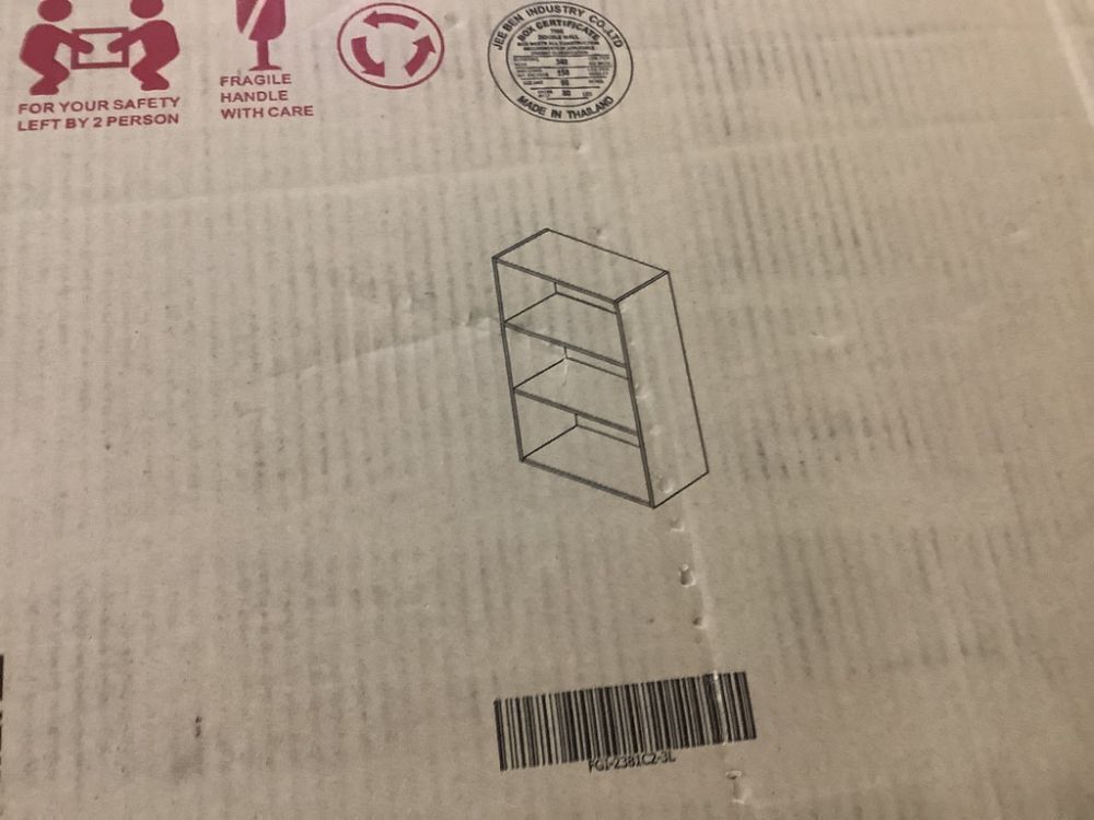 Furniture of America Quincy 35.27 in. Tall Stackable White Engineered Wood 3-Shelf Modern Modular Bookcase - Image 3 - Lot 164JF