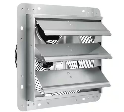 VEVOR 12 in. Shutter Exhaust Fan High-Speed 1000 CFM Aluminum Wall Mount Attic Fan - Lot 166JF