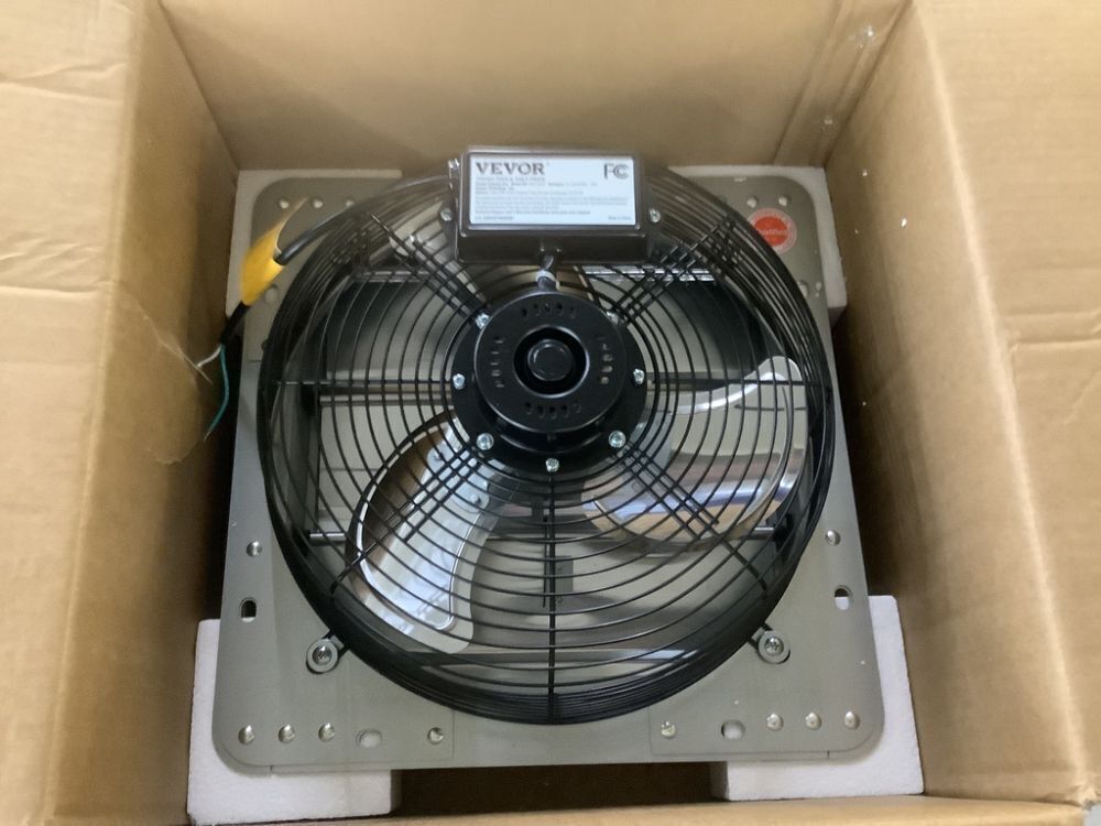 VEVOR 12 in. Shutter Exhaust Fan High-Speed 1000 CFM Aluminum Wall Mount Attic Fan - Image 3 - Lot 166JF