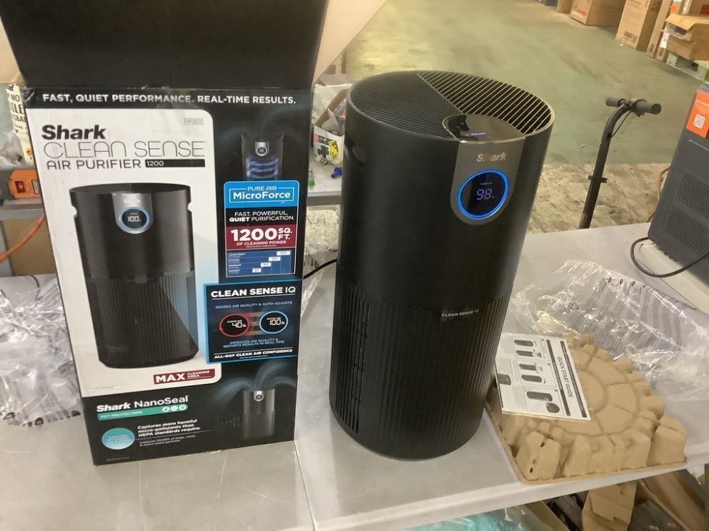 Shark True Console 1000 sq. ft. HEPA Filter Air Purifier and Cleaner in Blacks with True NanoSeal, Cleansense IQ and Odor Lock - Image 2 - Lot 169JF