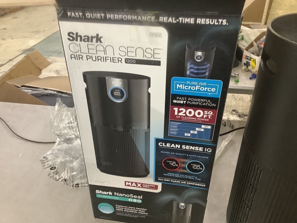Shark True Console 1000 sq. ft. HEPA Filter Air Purifier and Cleaner in Blacks with True NanoSeal, Cleansense IQ and Odor Lock - Image 4 - Lot 169JF