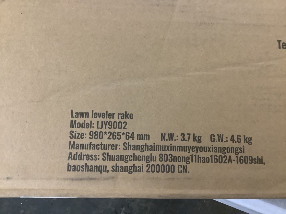 Lawn Leveling Rake 36 in. x 10 in. with 78 in. Steel Extended Handle - Image 3 - Lot 251JF