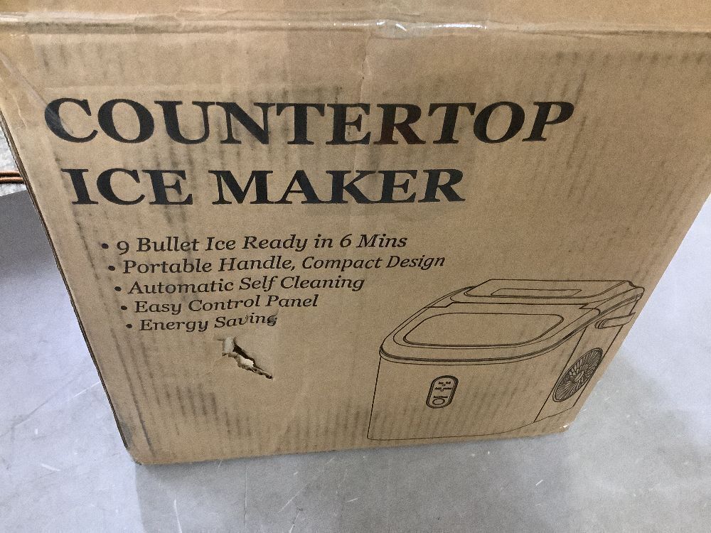 9 in. 26.5lb./24H Bullet Ice Countertop Portable Ice Maker in Silver 9 Cubes/6Mins Auto-Cleaning, with Basket and Scoop - Image 5 - Lot 253JF