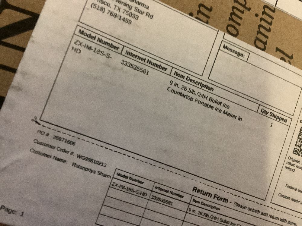 9 in. 26.5lb./24H Bullet Ice Countertop Portable Ice Maker in Silver 9 Cubes/6Mins Auto-Cleaning, with Basket and Scoop - Image 7 - Lot 253JF