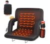 Portable Double Heated Stadium Seat with Padded Backrest, USB 3 Levels of Heat and 5 Pockets - Thumbnail 1