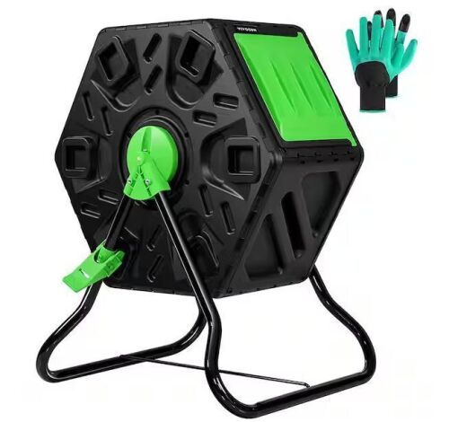 VIVOSUN 18.5 Gal. Heavy-Duty Tumbling Composter with Sliding Door - Lot 255JF