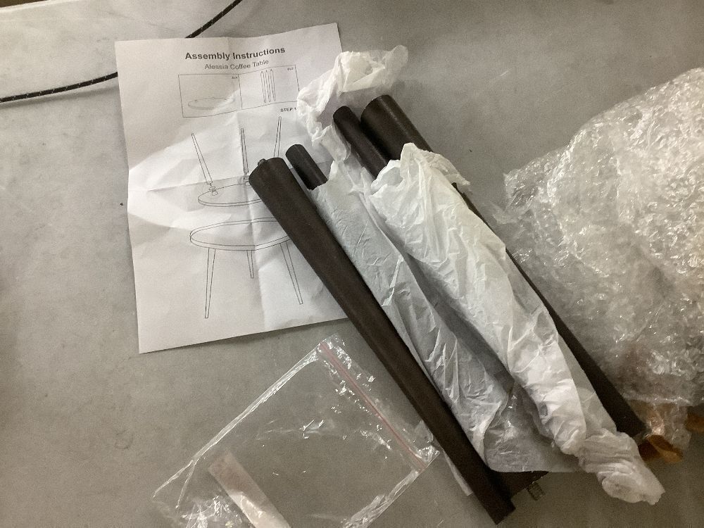 Kate and Laurel Alessia 33.5 in. Bronze Oval Metal Coffee Table - Image 3 - Lot 258JF