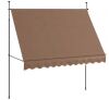 Outsunny 9.8 ft. x 3.9 ft. Coffee Non-Screw Freestanding Patio Sun Shade Shelter with Support Pole - Thumbnail 1