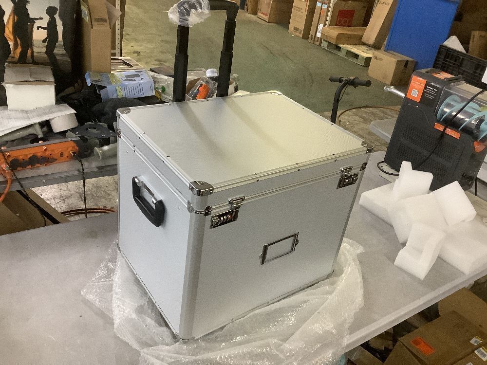 Locking Mobile Storage File Box with Telescopic Handle - Image 2 - Lot 362