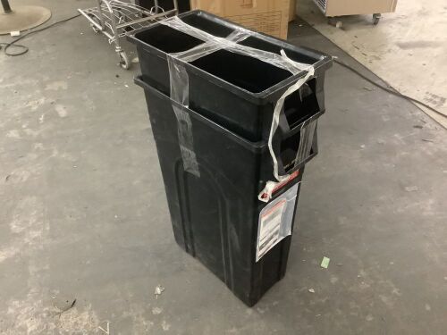 Lot of (2) United Solutions 23 Gal. Black Highboy Waste Container - Lot 754JF
