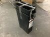 Lot of (2) United Solutions 23 Gal. Black Highboy Waste Container - Thumbnail 1