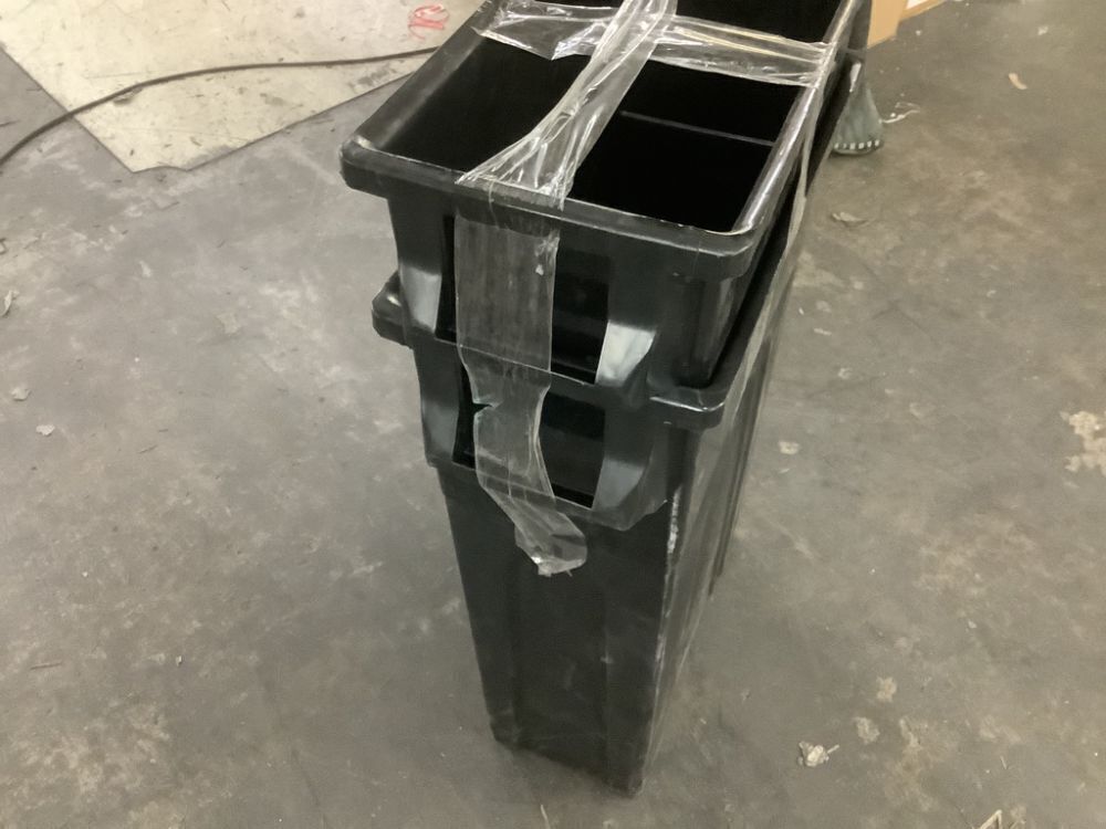 Lot of (2) United Solutions 23 Gal. Black Highboy Waste Container - Image 3 - Lot 754JF
