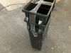 Lot of (2) United Solutions 23 Gal. Black Highboy Waste Container - Thumbnail 3