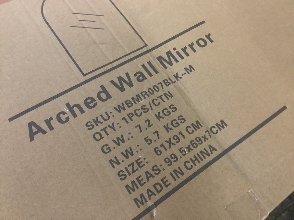 Arched Aluminum Alloy Framed Decorative Wall Mirror - Image 3 - Lot 756JF