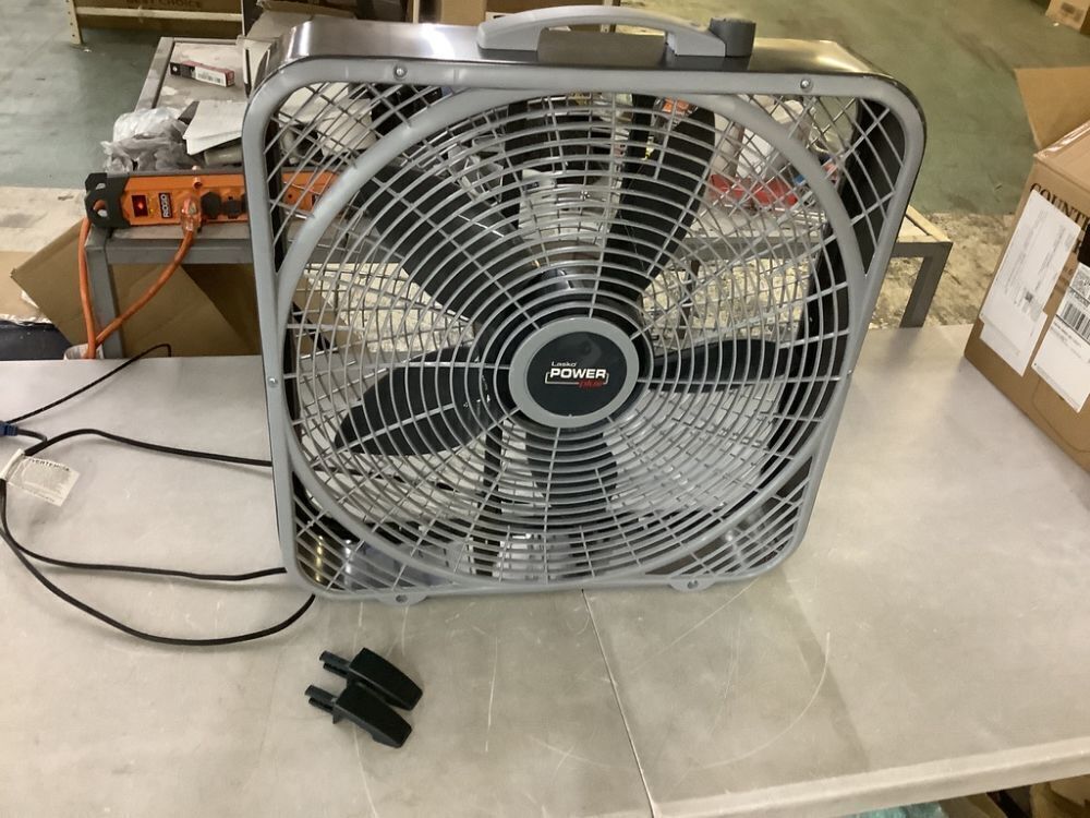 Lasko Power Plus 20 in. 3 Speed Box Fan with Weather Shield Design for Window Use, 2000 CFM - Image 2 - Lot 757JF