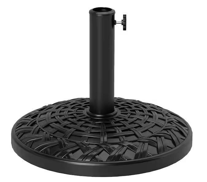 Outsunny 26 lbs Concrete Heavy Duty Umbrella Stand, 19 in. for 1.5 in./1.9 in. Umbrella Poles - Image 1 - Lot 758JF